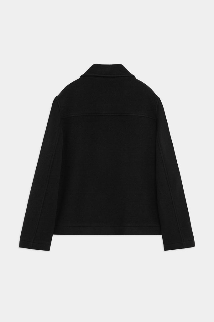 Giacca Corta In Panno Con Zip