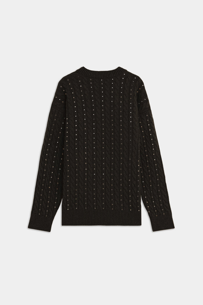 Maglia A Trecce Con Borchie