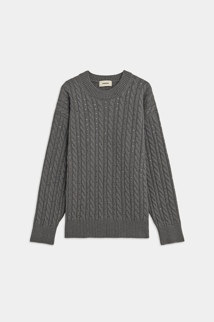 Maglia A Trecce Con Borchie