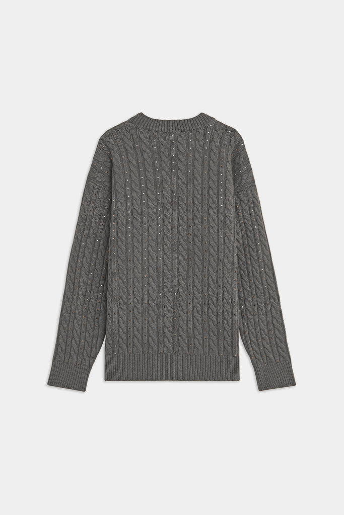 Maglia A Trecce Con Borchie