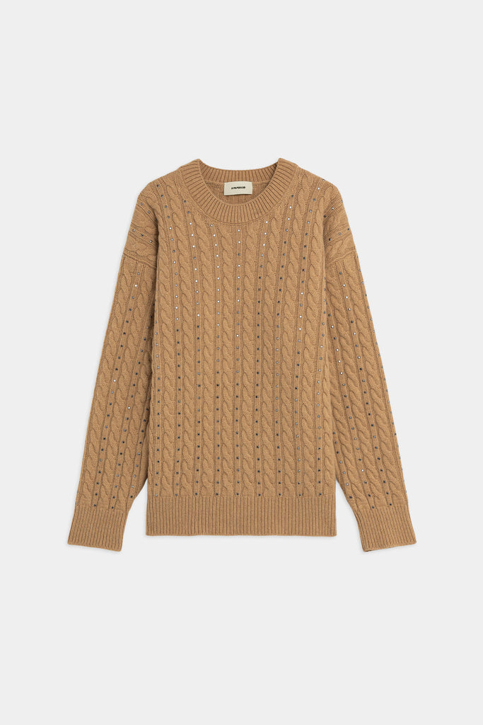 Maglia A Trecce Con Borchie