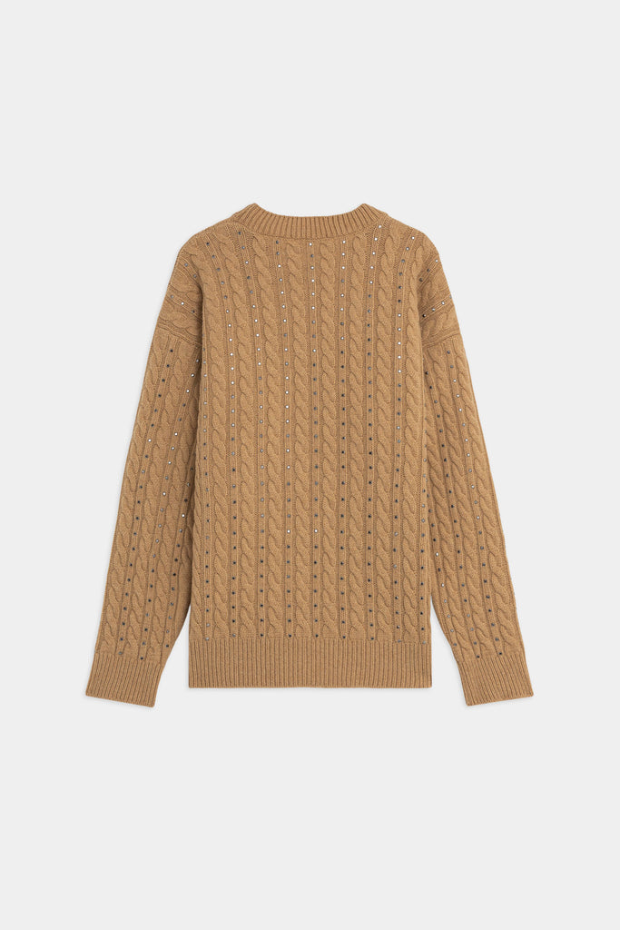 Maglia A Trecce Con Borchie