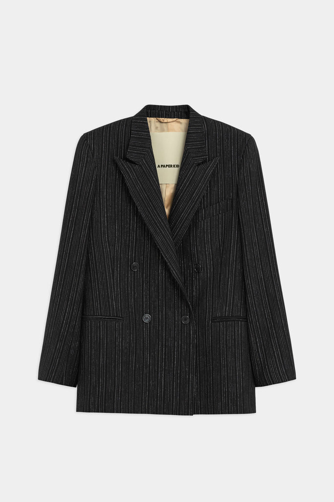 Blazer Doppiopetto Gessato Lurex