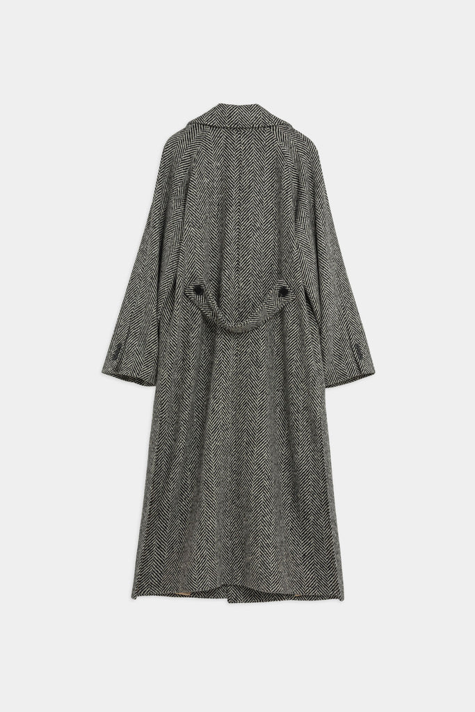 Cappotto Doppiopetto In Herringbone