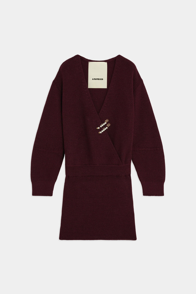 Abito In Maglia Con Spille Gioiello