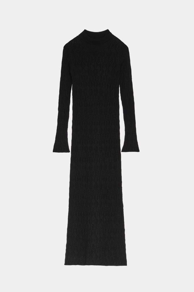 Abito Lungo In Maglia Pizzo