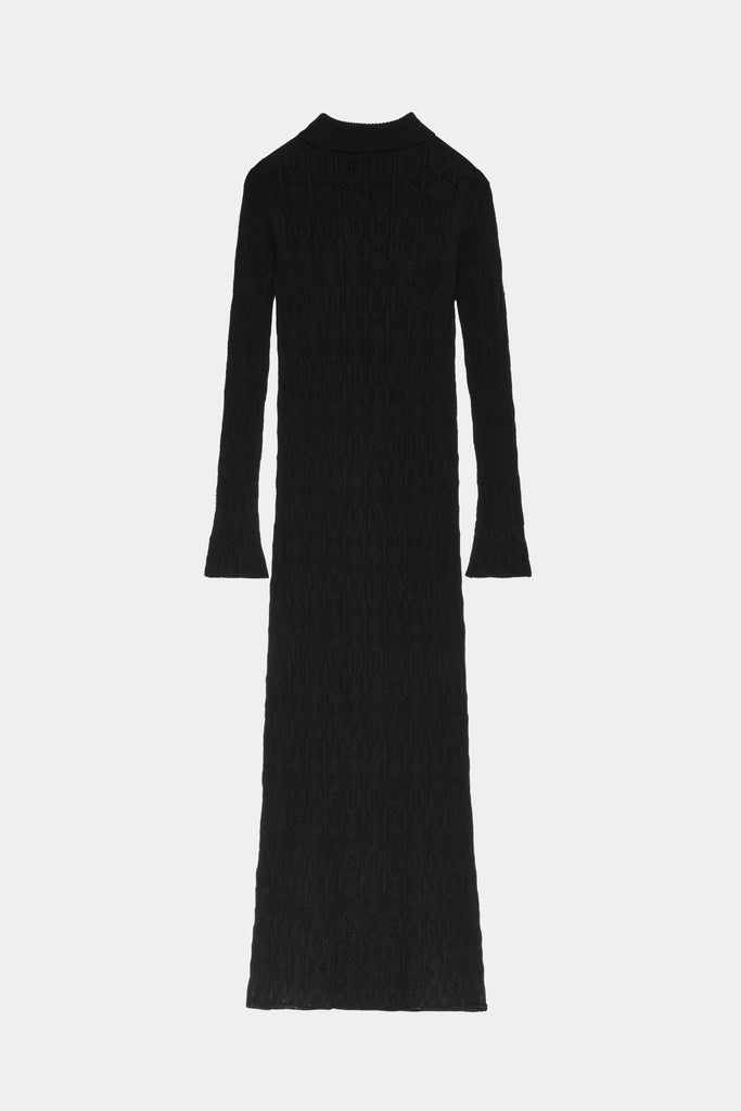 Abito Lungo In Maglia Pizzo