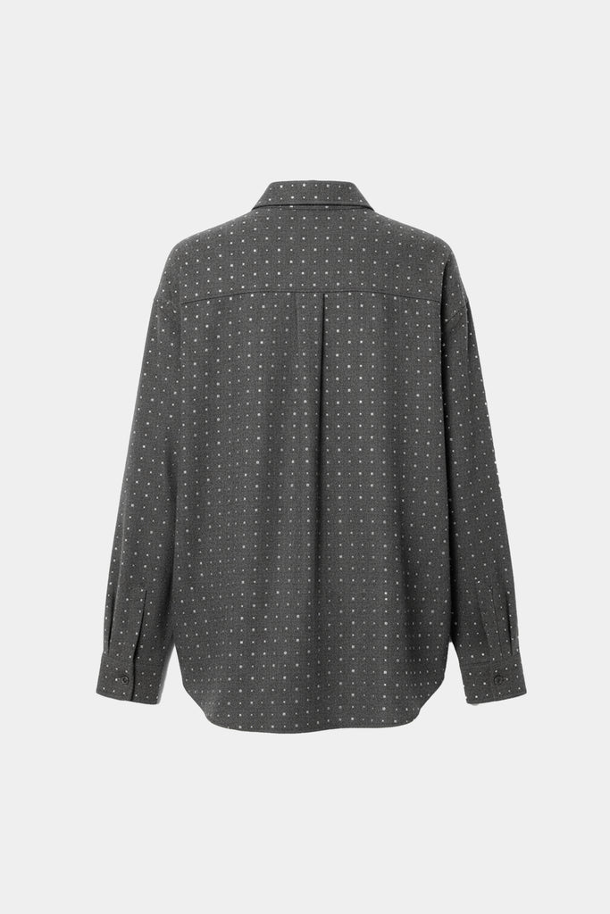 Camicia In Lana Gessata