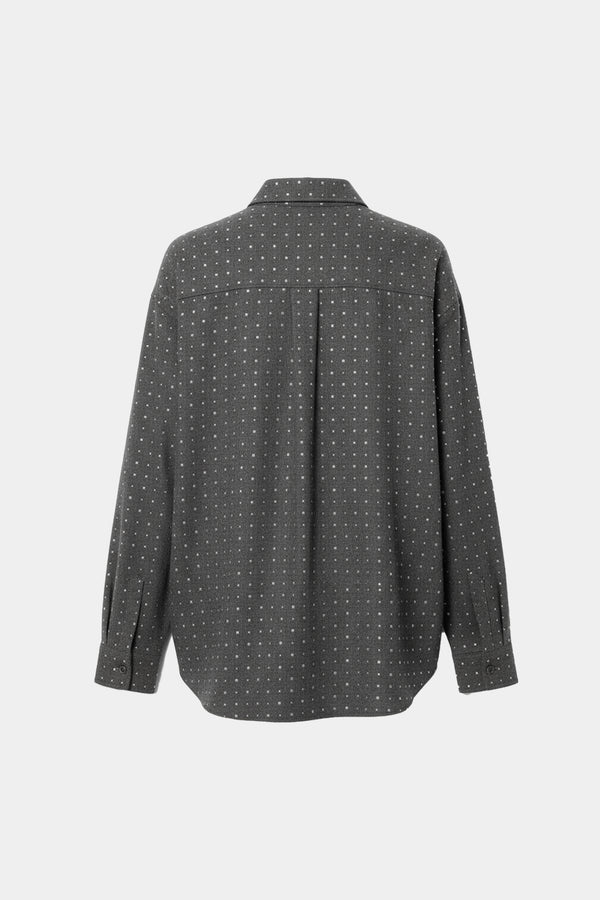 Camicia In Lana Gessata