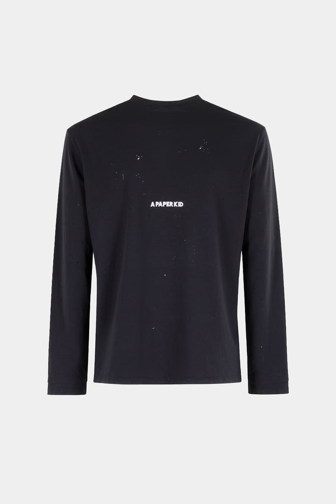 T-Shirt A Maniche Lunghe Con Stampa Logo