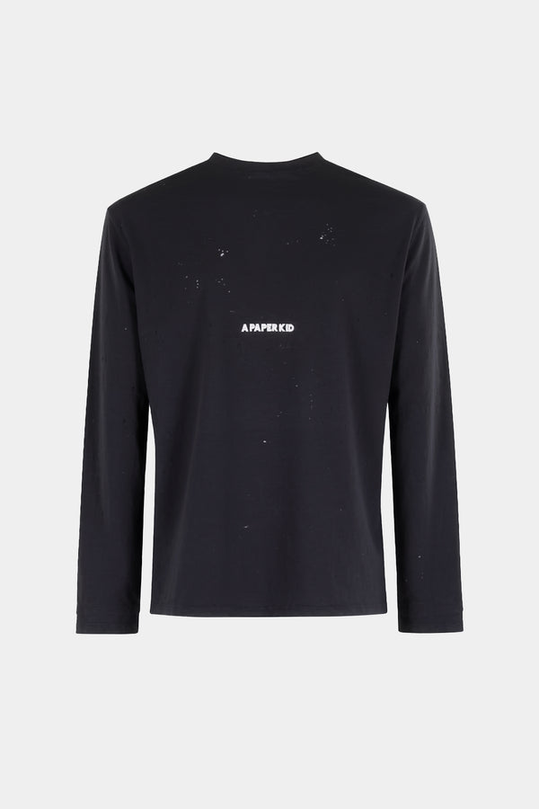 T-Shirt A Maniche Lunghe Con Stampa Logo