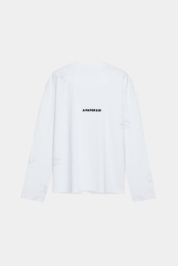 T-Shirt A Maniche Lunghe Con Stampa Logo