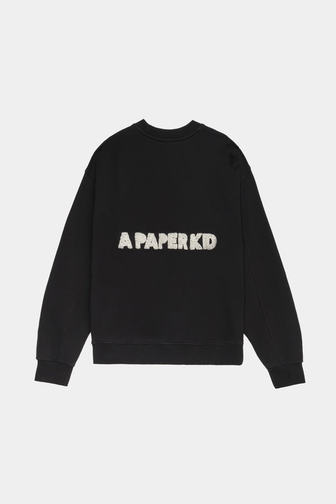 Felpa Girocollo Con Logo Ricamato