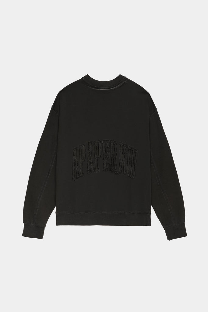 Felpa Girocollo Con Patch Logo