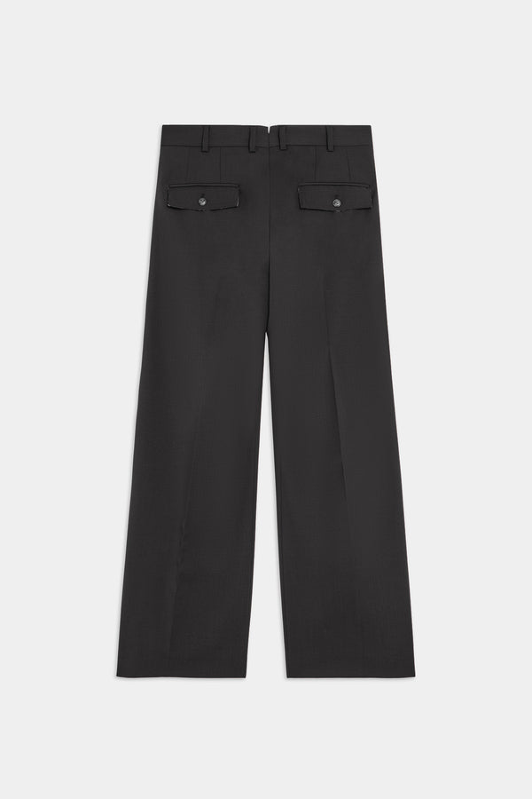 Pantaloni Ampi In Tessuto Liscio