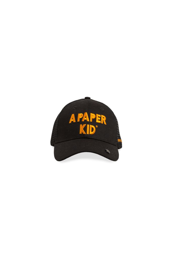 A Paper Kid logo embroidered trucker hat