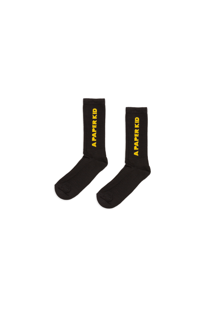A Paper Kid cotton jacquard socks with contrasting logo 