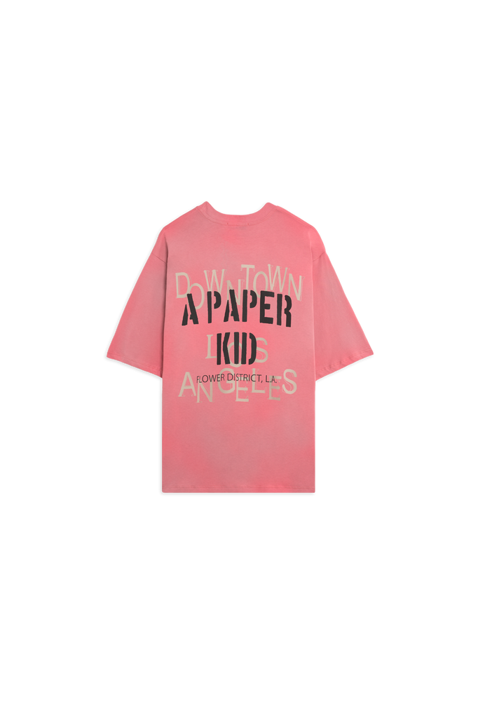 A Paper Kid washed effect printed logo t-shirt