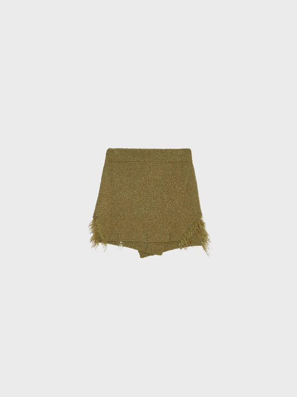 A Paper Kid Lamé knit skirt