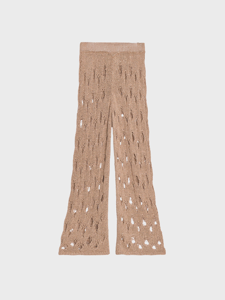 A Paper Kid Lamé knit trousers