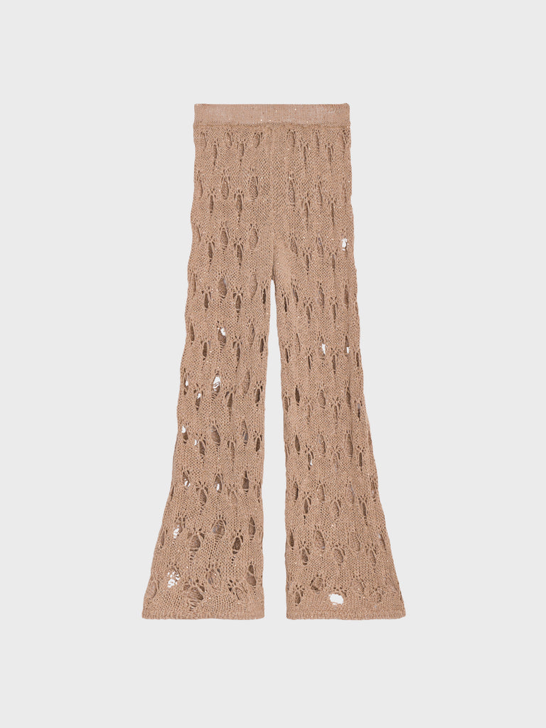 A Paper Kid Lamé knit trousers