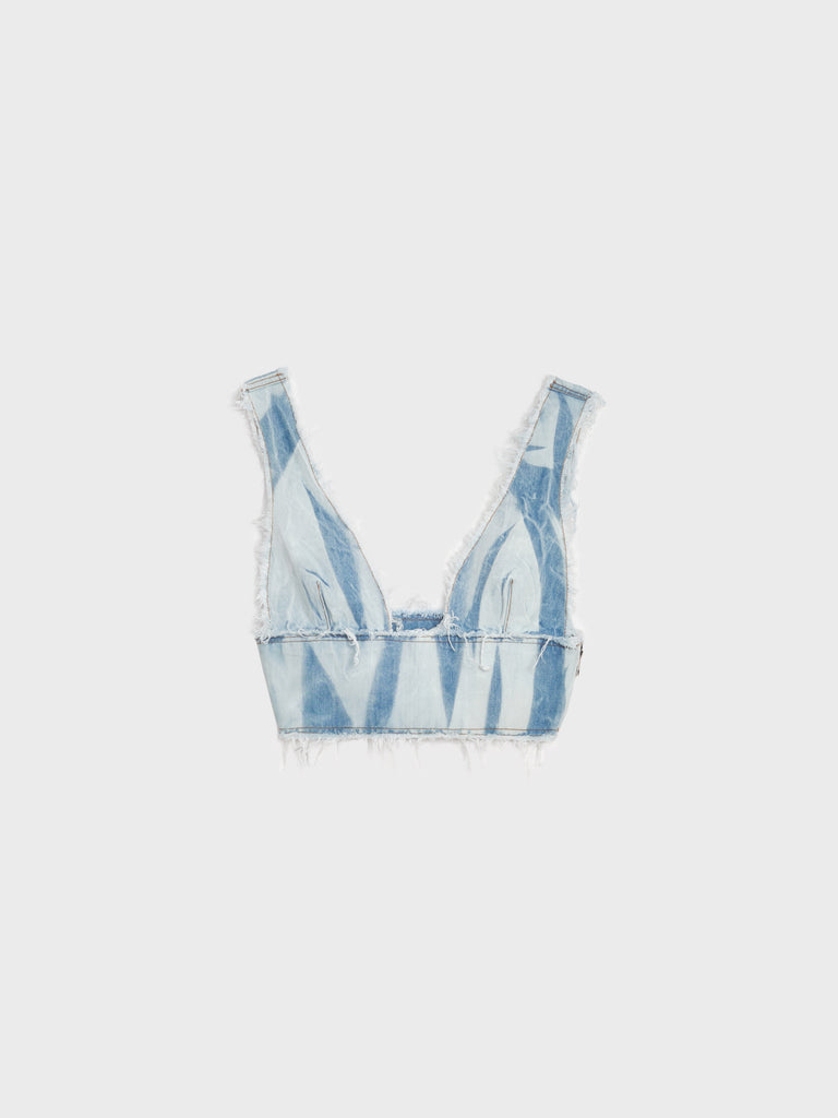 A Paper Kid Crop Top in Jeans