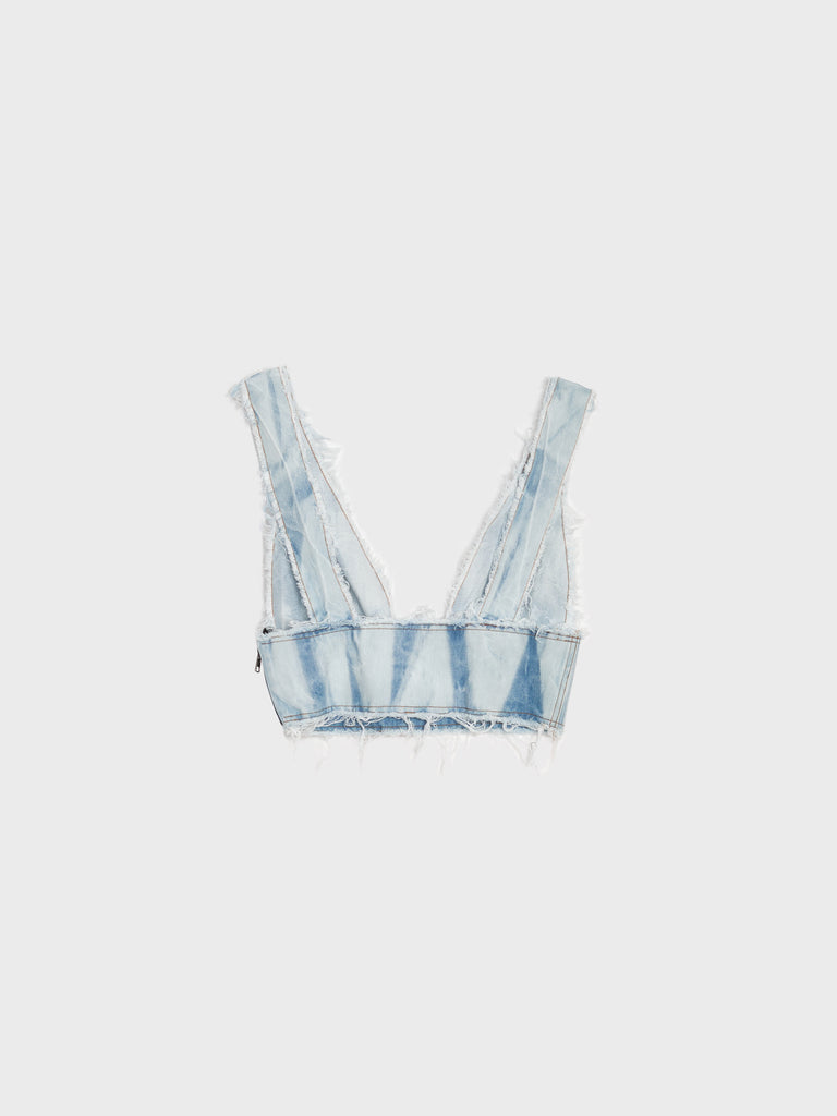 A Paper Kid Crop Top in Jeans
