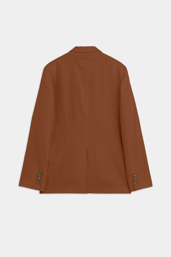 Giacca Monopetto In Lino