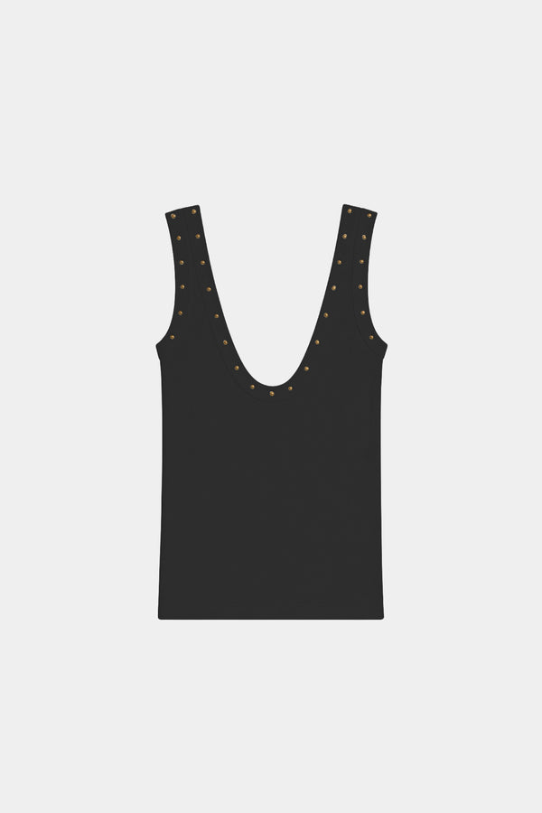 Canotta In Cotone Con Scollo Ampio