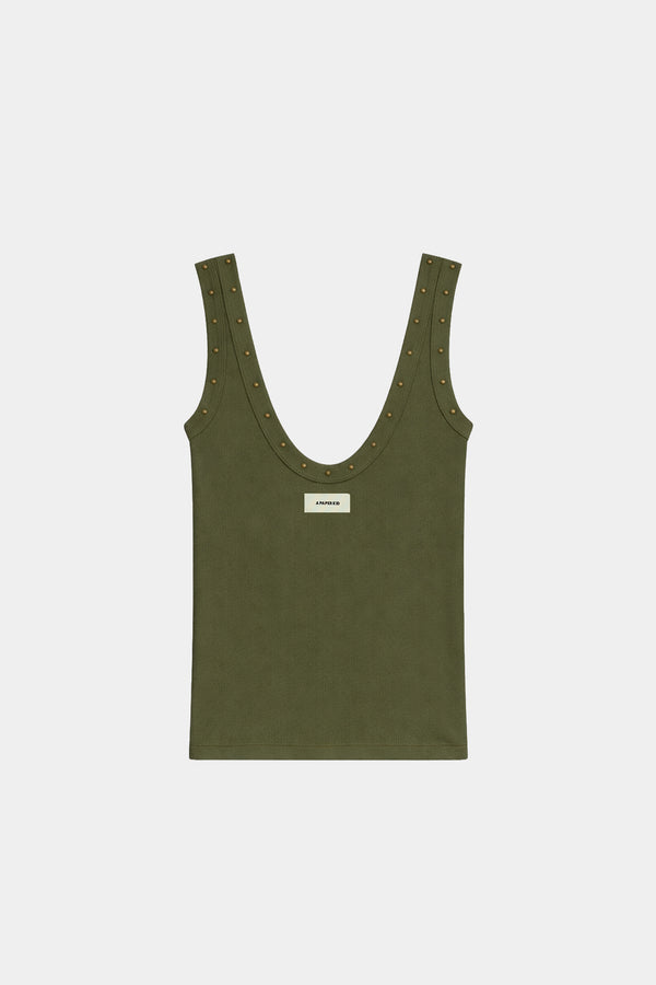 Canotta In Cotone Con Scollo Ampio