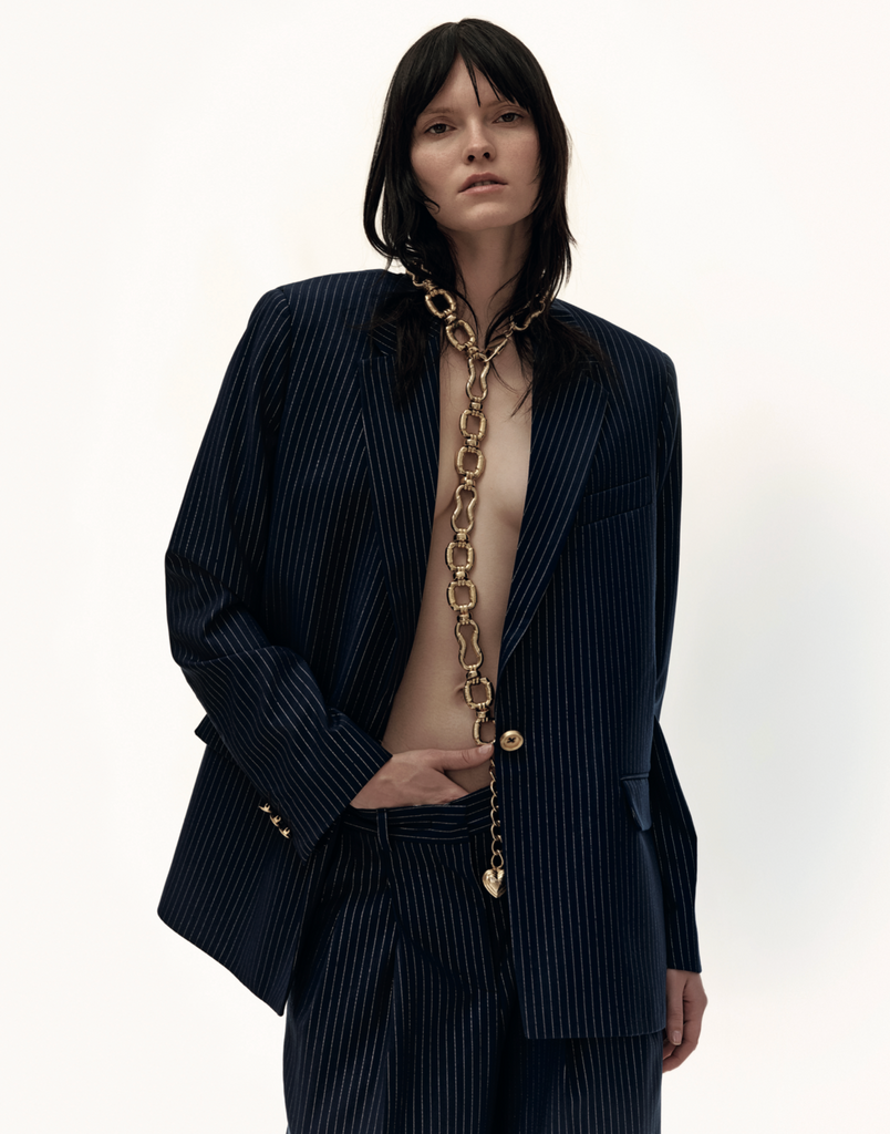 A Paper Kid Blazer Oversize gessato