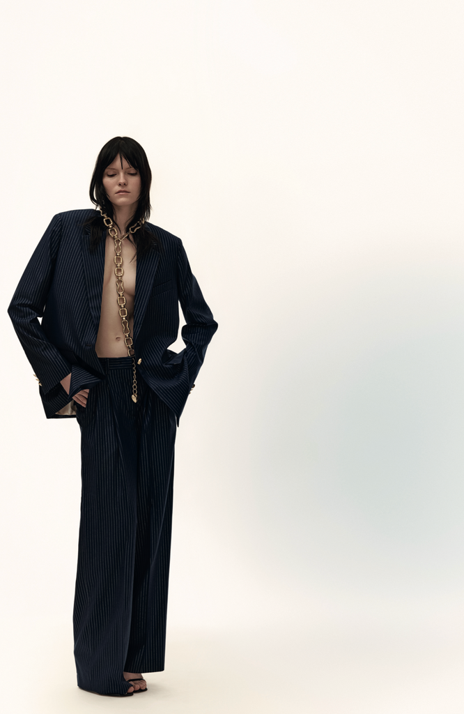 A Paper Kid Blazer Oversize gessato